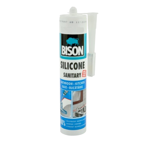 Silicon Sanitar Transparent 280ml Bison